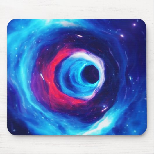 "Into the Wormhole" Space Art Mousepad Muismat (Voorkant)