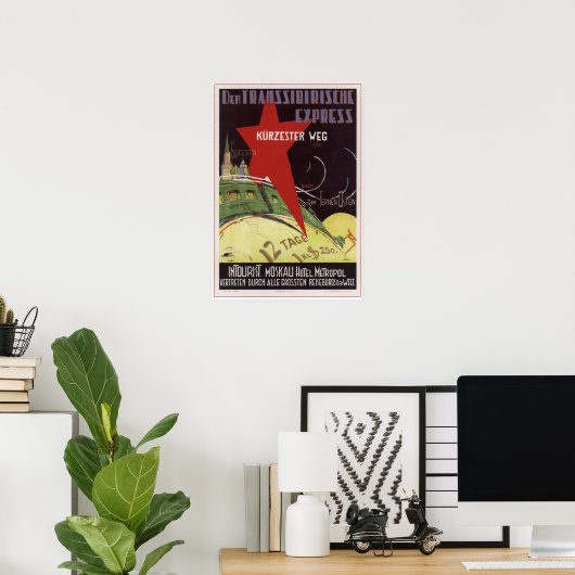 "Intoerist. Transsiberische express" USSR 1930 Poster (Thuiskantoor)