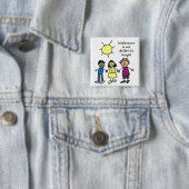 INTOLERANCE IS NIET GEBOREN VIERKANTE BUTTON 5,1 CM (In situ)