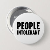 Intolerant Ronde Button 7,6 Cm (Voorkant /achterkant)