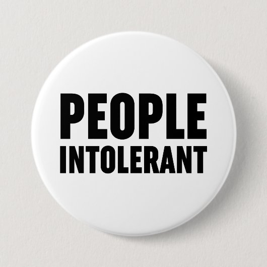 Intolerant Ronde Button 7,6 Cm (Voorkant)