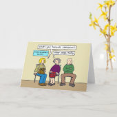 Intolerante Grumpy Husband Humor. Kaart (Gele Bloem)