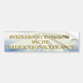 Intolerante religies bumpersticker (Voorkant)