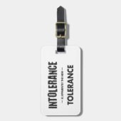 Intolerantie is blijkbaar de nieuwe tolerantie bagagelabel (Voorkant verticaal)