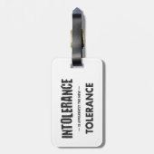 Intolerantie is blijkbaar de nieuwe tolerantie bagagelabel (Achterkant verticaal)