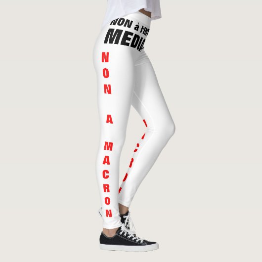 INTOXICATIE médiatique - Non à Macron - Elections Leggings (Rechts)