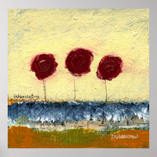 Intoxicerend bloemlandschap door Dan Robertson Poster