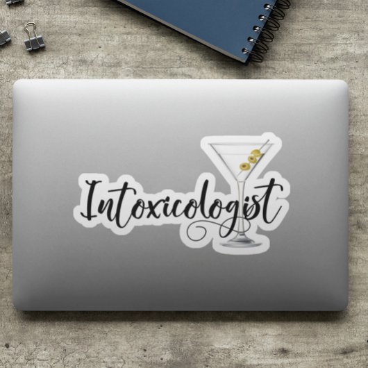 Intoxicologist geïsoleerde Tumbler Decal Laptop Sticker