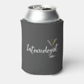 Intoxicoloog drinkt Martini Cocktailglas Blikjeskoeler (Blikje Achterkant)