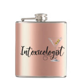 Intoxicoloog Roos Gold Drink Grappige Alcohol Heupfles (Voorkant)
