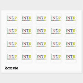 INTP Logo - Myers-Briggs Naam Tag/Sticker Vierkante Sticker (Vel)