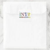 INTP Logo - Myers-Briggs Naam Tag/Sticker Vierkante Sticker (Tas)
