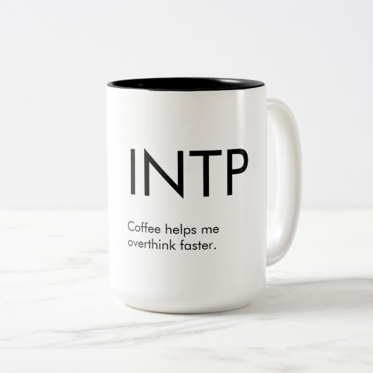 INTP Overdenk snellere Mok Gift (Voorkant rechts)