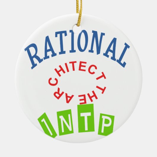 INTP Rationpersoonlijkheid Keramisch Ornament (Voorkant)