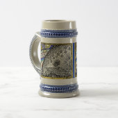 Intraceer de Keltische bol Sun Moon Stars Planets Bierpul (Voorkant links)