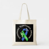 Intracraniale hypertensie bij bewustzijn Blauwgroe Tote Bag (Achterkant)