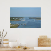 Intrakustwaterweg op Eak Island, NC - afdruk Poster (Keuken)