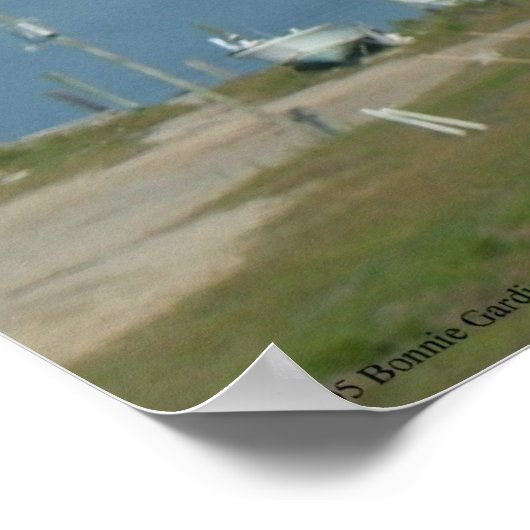 Intrakustwaterweg op Eak Island, NC - afdruk Poster (Hoek)