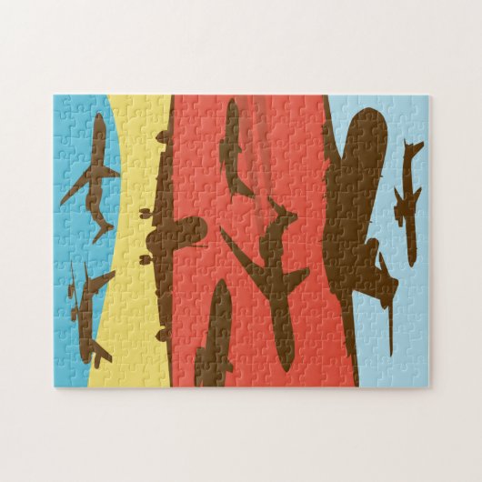 Intramurale vliegtuigen met middelbare aandrijving legpuzzel (Horizontaal)