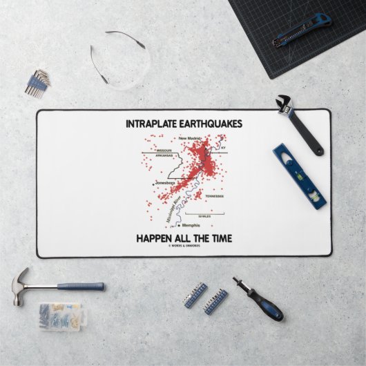 Intraplate aardbevingen gebeuren de hele tijd bureaumat (Werkstation)