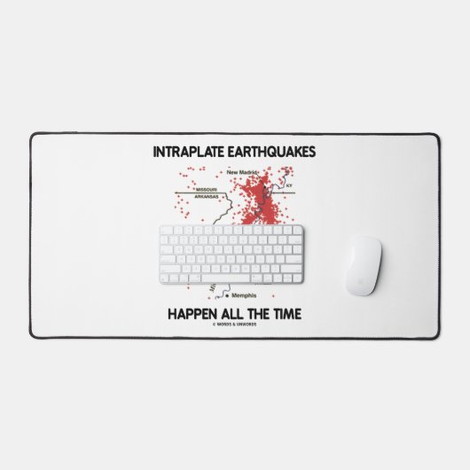 Intraplate aardbevingen gebeuren de hele tijd bureaumat (Keyboard & Muis)