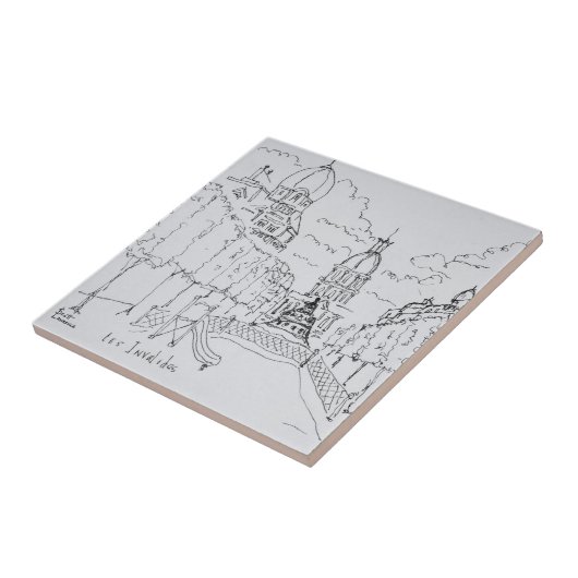 Intreance to Les Invalides, Parijs, Frankrijk Tegeltje (Zijkant)