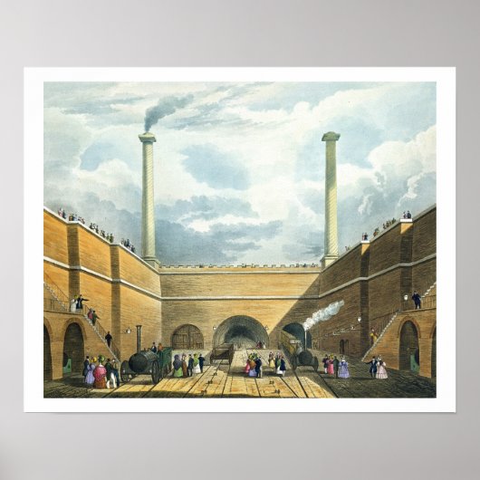 Intrede van de Spoorweg bij Edge Hill, Liverpool, Poster (Voorkant)