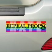 Intrekking 8 - Regenboogvlag Bumpersticker (Op auto)