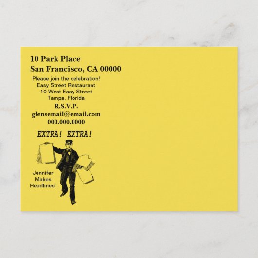 Intrekking - afboeking behalve de datum van uitnod uitnodiging briefkaart (Achterkant)