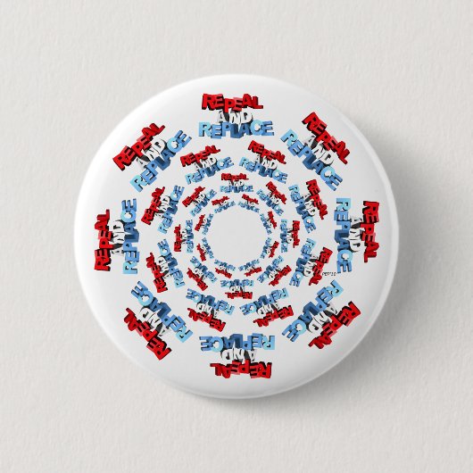 Intrekking en vervanging ronde button 5,7 cm (Voorkant)