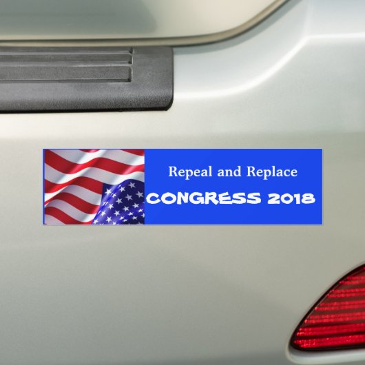 Intrekking en vervanging van het congres 2018 bump bumpersticker (Op auto)