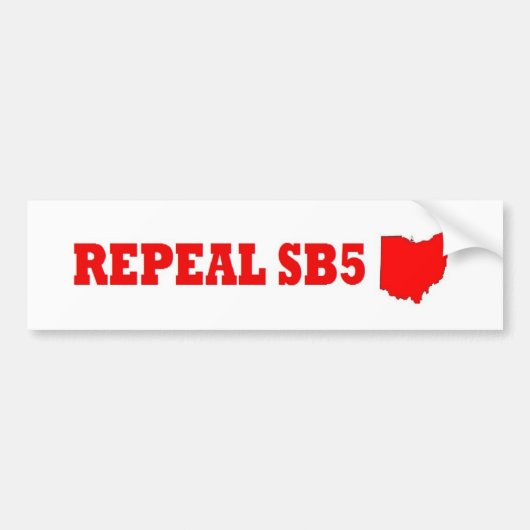 Intrekking Ohio SB5-bumpersticker Bumpersticker (Voorkant)