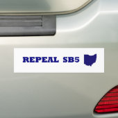 Intrekking SB5 blauwe bumper Bumpersticker (Op auto)