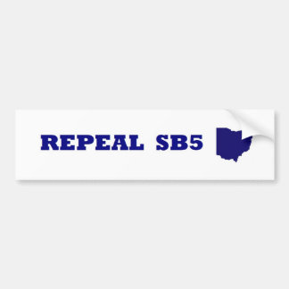 Intrekking SB5 blauwe bumper Bumpersticker