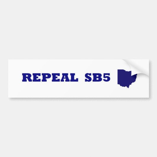 Intrekking SB5 blauwe bumper Bumpersticker (Voorkant)