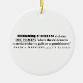 Intrekking van bewijs Brady tegen Hoesje van Maryl Keramisch Ornament (Voorkant)