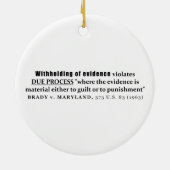 Intrekking van bewijs Brady tegen Hoesje van Maryl Keramisch Ornament (Achterkant)