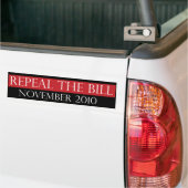 Intrekking van de Bill Bumpersticker (Op Truck)
