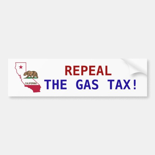 Intrekking van de Californische gasbelasting Bumpersticker (Voorkant)