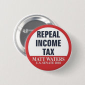 INTREKKING VAN DE INKOMENBELASTING RONDE BUTTON 5,7 CM (Voorkant /achterkant)