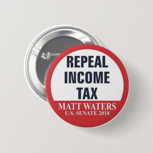 INTREKKING VAN DE INKOMENBELASTING RONDE BUTTON 5,7 CM (Voorkant /achterkant)