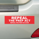 Intrekking van de prep act-bumpersticker bumpersticker (Op auto)