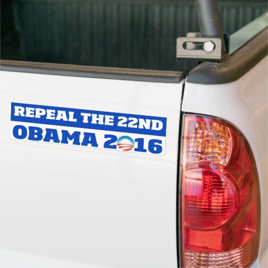 Intrekking van de tweeëntwintigste: Obama 2016 Bumpersticker (Op Truck)