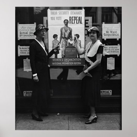 INTREKKING VAN HET VERBOD AMENDEMENT 18e C. 1929 Poster (Voorkant)