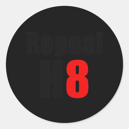 INTREKKING VAN PROP 8 / INTREKKING H8 RONDE STICKER (Voorkant)