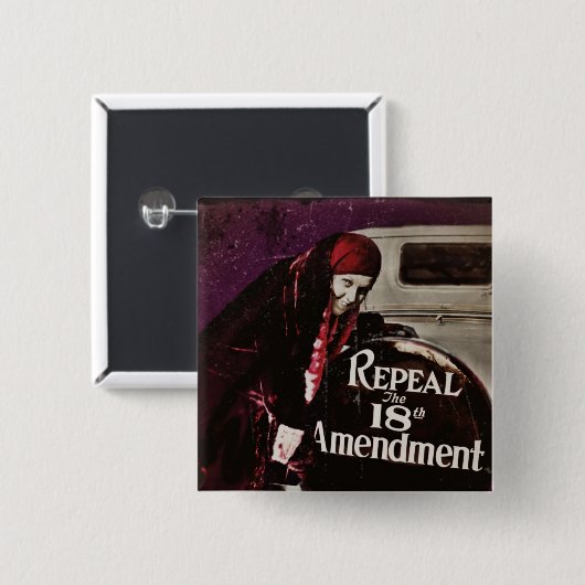 Intrekking verbod vierkante button 5,1 cm (Voorkant /achterkant)