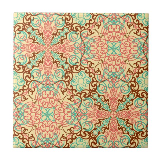 Intricate Arabesque Tegeltje (Voorkant)