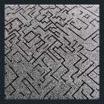 Intricate Black & White Labyrinth Maze Perfect Poster<br><div class="desc">An ultra-detailed black-ink labyrinth sprawls across the canvas in thousands of precise, tightly packed lines. Sharp corners, narrow passages, deceptive branches, and hidden dead ends create a mesmerizing, almost textile-like texture that invites prolonged gazing. No obvious entrance or exit appears; the design feels infinite, meditative, and subtly disorienting—symbolizing life’s twists,...</div>