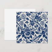 Intricate blue floral pattern on light background bedankkaart (Voorkant / Achterkant)