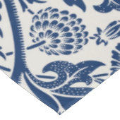 Intricate blue floral pattern on light background tafelkleed (Gekanteld)